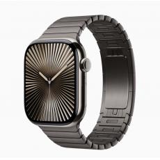 Apple Watch Series 10 (GPS + 蜂窝网络)；46 毫米原色钛金属表壳；石板色链式表带